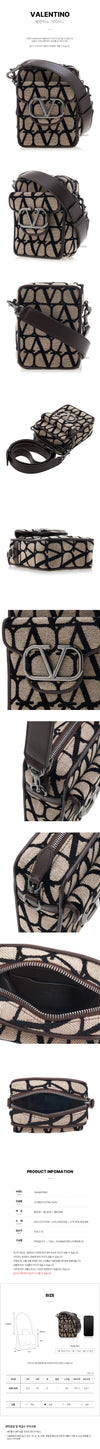 Valentino 3Y2B0C15 PMJ 6ZN Unisex Iconography V Logo Punk Crossbody Bag 76416841 [P]