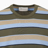 AMI Oversized Khaki Stripe T-Shirt 161831937 [P]