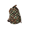 Miu Miu Plaid Wool Leather Flap Pocket Backpack Camel Green 161835408 [P]