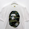 BAPE Giant First Camo Big Ape Head Short Sleeve T-Shirt White Green 157128990 [P]