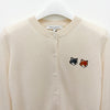 Maison Kitsune Double Fox Head Regular Cardigan Latte 26SS (OW051CFKT1181 P702) 153254617 [P]