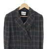 Miu Miu Double Breasted Plaid Wool Coat Ebony 44 161290184 [P]