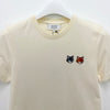 MAISON KITSUNE Doppel Fox Head Regular T-Shirt für Damen Latte (OW011CFKJ7026 P702) 153254621 [P]