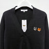 Maison Kitsune Double Fox Head Regular Cardigan Anthracite 153254614 [P]