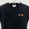MAISON KITSUNE Damen Doppel Bold Fox Head Patch Regular T-Shirt Anthrazit 139719885 [P]