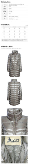 Herno 26FW High Neck Light Padded Jacket Gray PI0002DIC 12017Z 9406 159308545 [P]