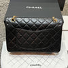 CHANEL 2.55 Vintage Gold Large Flap Bag Shoulder Bag Black (A37587 VG BK) 123529550 [P]