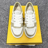 FENDI Logo Lettering Match Leder Low-Top Sneakers Seide Weiß 134049636 [P]