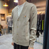 MAISON KITSUNE Klassischer Cardigan mit Fox-Head-Patch Beige Melange H250 123468091 [P]