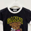 GANNI Logo Teddy Cropped T-Shirt Phantom (T4335 252) 152602445 [P]