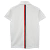 THOM BROWNE Klassisches Polo-Shirt mit Rückenlogo und drei Streifen Weiß (FJP014A 00050 100) 123475782 [P]