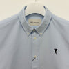 AMI 26SS Heart Logo Button Down Cotton Oxford Shirt Sky Blue (HSH763 CO0031 450) 152876359 [P]