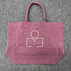 ISABEL MARANT YENKY Logo Stickerei Shopper Bag in Pflaume 123772107 [P]