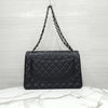 CHANEL Klassische Flap Bag Maxi Lammleder Schwarz mit Silber-A58601 10118 14376699 [P]