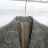 GUCCI Braun kariertes Logo-Patch Jacket 46 4154 163158673 [P]