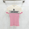 DIOR Riviera gestreifter Kurzarm-Pullover 36 4372 163158752 [P]