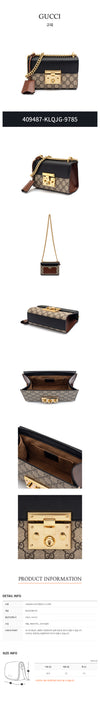 Gucci Paddle Lock Small GG Shoulder Bag 409487-KLQJG-9785 114872026 [P]