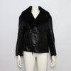 Neil Barrett Black Lambskin Shearling Lined Big Pocket Leather Women's Jacket NPE388C 159301572 [P]