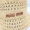 MIU MIU Logo Raffia Bucket Hat L 5HC287 5981 163158437 [P]