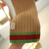 GUCCI Dreistreifen Schal aus Wolle Camel 763783 4KAB1 9866 129184518 [P]