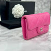 CHANEL Classic Card Wallet Pink Silver Metal AP0214 156518967 [P]