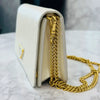 PRADA Vitello Saffiano Ketten-Crossbody Tasche Weiß 157604113 [P]