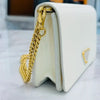 PRADA Vitello Saffiano Ketten-Crossbody Tasche Weiß 157604113 [P]