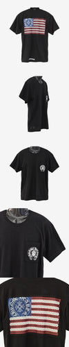 Chrome Hearts American Flag Short Sleeve Black E6397I5A 162850239 [P]