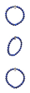 Chrome Hearts 6mm Lapis Lazuli Bead Bracelet STCQT4WT 162847552 [P]