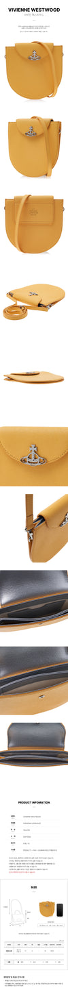 VIVIENNE WESTWOOD Saffiano Half Moon Saddle Crossbody Bag L001N E401 43030094 76600355 [P]