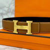 HERMES リバーシブルベルト 32mm ヌア ゴールド 162332821 [P]