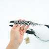BURBERRY KINGDOM Logo Nylon Halskette Schwarz Weiß 80278151 143661815 [P]