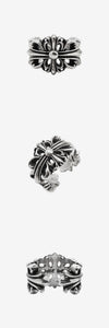 CHROME HEARTS Doppelblumen Ring 19 Silber 162847051 [P]