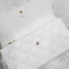 CHANEL Weiße Kaviar Klapp-Geldbörse mit CC-Logo AP3133 8676 163158131 [P]