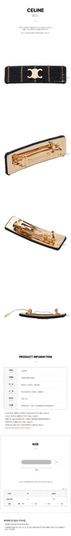 CELINE Strukturierter Haarclip für Frauen, gestreift 38GS FW25 145023723 [P]