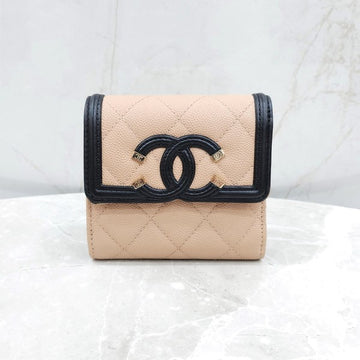 CHANEL Kosmetische Klappbörse aus Kaviar, klein, 2276 15227899 [P]