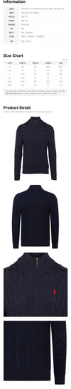 POLO RALPH LAUREN Kabel-Half-Zip Pullover mit Pony-Stickereien Blau 710810841 001 160545097 [P]