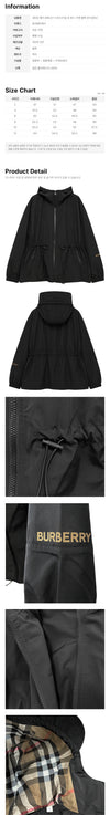 BURBERRY Kordelzug-Short-Hoodie-Jacke Schwarz 8113654 159638644 [P]