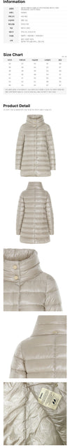 Herno High Neck Long Padded Coat Beige Gray 161012183 [P]