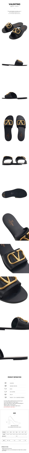 Valentino V Logo Slippers 124129201 [P]