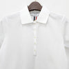 THOM BROWNE Klassisches Polo-Shirt mit Rückenlogo und drei Streifen Weiß (FJP014A 00050 100) 123475782 [P]