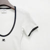 Courreges Holistic Contrast Mini Short Sleeve Dress White Black 225JRO600JS0203 0098 135586382 [P]