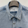 AMI Heart Logo Oversized Denim Shirt Jacket Javel Indigo (UJK253 DE0027 448) 123453161 [P]