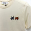 MAISON KITSUNE Doppel Fox Head Regular T-Shirt für Damen Latte (OW011CFKJ7026 P702) 153254621 [P]