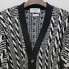 THOM BROWNE Donnigole Bicolor Kabel Cardigan mit schrägem Ärmel 4 Stripes MKC486A Y1506 415 123467293 [P]
