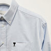 AMI Oversized Long Sleeve Shirt with Heart Logo Blue Sky (HSH822 CO0031 450) 154126975 [P]