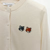 Maison Kitsune Double Fox Head Regular Cardigan Latte 26SS (OW051CFKT1181 P702) 153254617 [P]