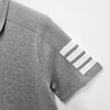 Thom Browne 4-Bar Cotton Pique Polo Short Sleeve T-Shirt Light Grey (MJP192A 07323 055) 157338887 [P]