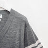 Thom Browne Diagonal Stripe 4 Bar Merino Wool Cardigan Pale Grey 123467219 [P]