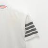 Thom Browne Diagonal Striped 4-Bar Short Sleeve T-Shirt White 155940768 [P]